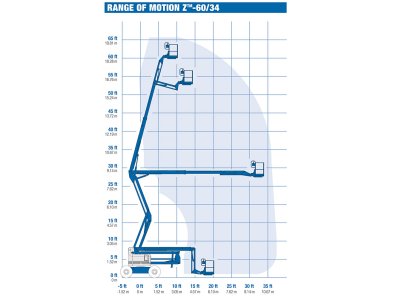 Коленчатый дизельный подъемник Genie Z60/34 - 20,4 метра